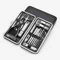 Portable Manicure Pedicure Set With Case-19 Tools. 