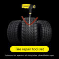 Tire Tubeless Tire Repair Tool Kit For Emergencies Quick Puncture Fixing For Cars Truck RV Jeep ATV Motorcycle Flat Tire Repair. 