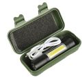 XANES 1000Lumens 3 Modes Tactical COB LED Flashlight Mini Torch Light USB Rechargeable Brightness Working Pocket Lamp Light Box +1 x 14500 Battery. 