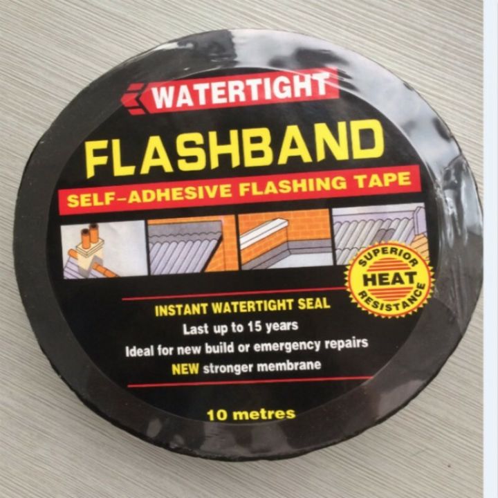 Watertight Flashband Self Adhesive Flashing Tape 10 Meter Waterproofing Strip. (4 inch)