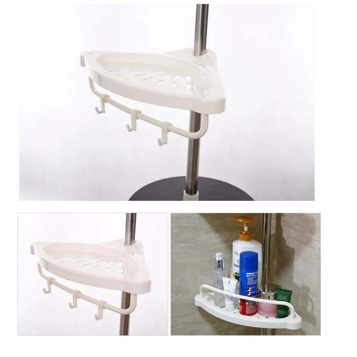 4%20Tier%20Height%20Adjustable%20Tension%20Pole%20Plastic%20Tray%20Bathroom%20Organization%20Corner%20Rack%20Shelves%20With%20Towel%20Pole%20-%20Image%206