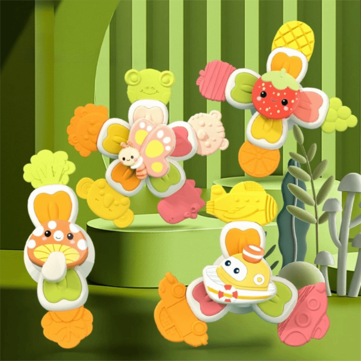 4Pcs%20High%20Quality%20Cute%20Cartoon%20Baby%20Spinning%20Toy%20Interesting%20Portable%20Finger%20Spinning%20Top%20with%20Suction%20Cup%20Bathing%20Toy%20Kid%20-%20Image%209