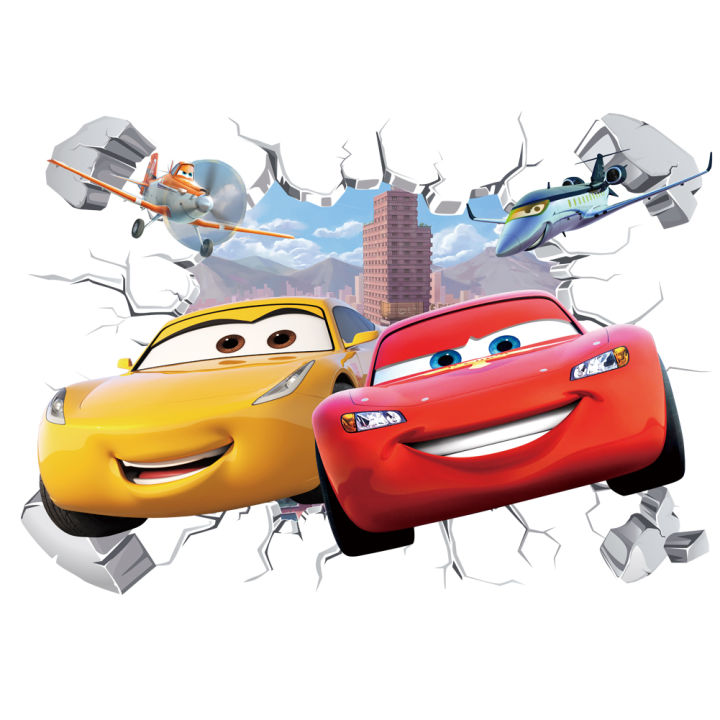 Discounts%203D%20Brokenwall%20Lightning%20McQueen%20Cartoom%20Cars%20Wall%20Decor%20Decals%20For%20Boy%20Bedroom%20Kid%20Room%20Wallpaper%20Poster%20Mural%20Wall%20Stickers%20-%20Image%206