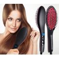 Simply Straight Ceramic Hair Straightening Brush - Black & Pink. 