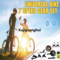 Xujiguanghui Complete Bicycle Gear Set 21speed, Total 8 Parts Including Chain wheel Set, Candy Brakes, Gear Shifter, Front Rear Derailleurs, Chain, Freewheel, 1Pair Paddles, Bottom Set, Cycle Gear Kit Set Compatible for All Kind Of Bicycles. 