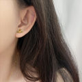 【Top Picks】New Chinese Natural Hetian Jade Lotus Ear Stud Women's Advanced Earrings Simple Elegant Glue Dropping Earrings. 