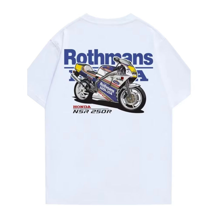 HOT%20New%20Men's%20and%20Women's%20T-shirts%20Honda%20Two-punch%20Bed%20Fire%20Fighting%20Vehicle%20NSR250P4%20L%20HRC%20Co%20Brand%20Harajufeng%20Y2k%20Short%20Sleeves%20-%20Image%206