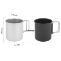 Linman Portable Aluminum Alloy Camping Water Cup Black Silver 300Luxury ml Coffee Tea Mug Ultralight Camping Tool Drinkware Camping. 