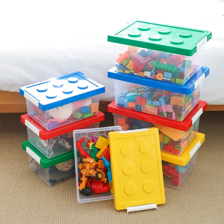 Kids Building Block Storage Box Toys Organizer Stackable Block ...