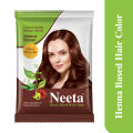 Neeta Powder Hair Color, Henna Based Hair Color Natural Brown (15g Pack of 10), Silky Soft and Shiny Hair Colour with Benefits of 5 Natural Herbs. 