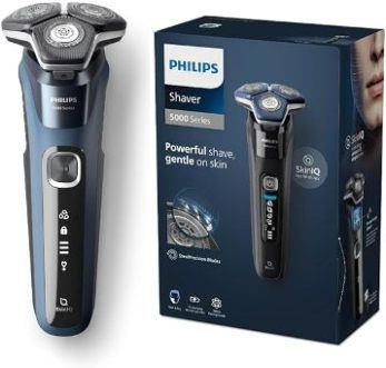 Philips Shaver S5880/20 Series 5000 Wet & Dry Electric Shaver with SkinIQ Technology, SteelPrecision Blades, Power Adapt Sensor and 360-D Flexing Heads, Carbon Grey,