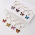 8pcs Boho Butterfly Keychain Cute Summer Animal Key Chain Ring Purse Bag Backpack Charm Earbud Case Cover Accessories Girls Gift. 