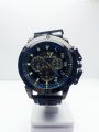 Full Black New Luxury Design Stainless Steel Dial Case Round Black Dial Black Rubber Strap Fashionable Watch For Men || Sold By Watch House. 