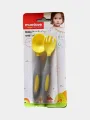 Mumlove Baby Soft Tableware Set - BPA-Free Flexible Spoon and Fork for Self-Feeding. 