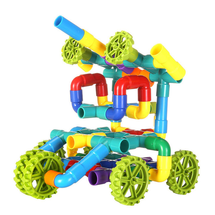 Children's%20Pipe%20Building%20Blocks%20Toy%20Assembly%20Insert%20Educational%20Plastic%20Water%20Pipe%20Baby%203%20Kindergarten%20Interactive%20Diy%20Toy%20-%20Image%205