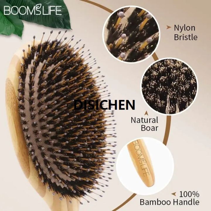 DISICHEN%20Boar%20Bristle%20Hair%20Brush%20Women%20Wood%20Bamboo%20HairBrush%20Professional%20Curly%20Airbag%20Scalp%20Brush%20Comb%20for%20Hair%20Beauty%20Care%20Salon%20Tools%20Luxury%20-%20Image%204