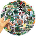 50 Sheets of Rapper Mf Doom Graffiti Stickers for Notebooks and Suitcases DIY Waterproof Decals. 