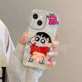 3D Crayon Shin chan Suitable for Apple 14 Phone Case 13Promax Wave Edge Mini Funny Plus Cute PM Cartoon Por Transparent iPhone Silicone Fourteen Women. 