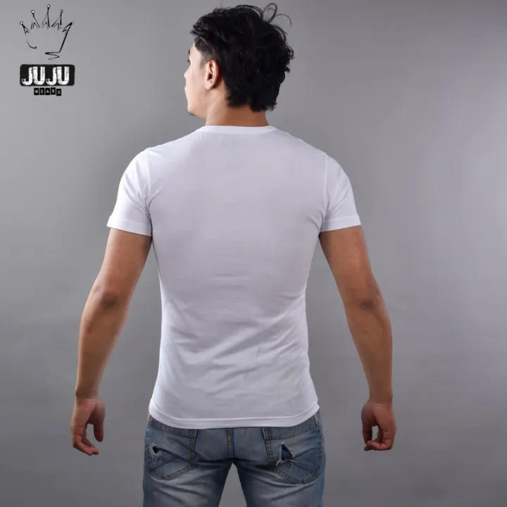 JUJU%20Wears%20Light%20Melange%20Grey%20Colour%20Buddha%20Eye%20Printed%20Cotton%20Tshirt%20For%20Unisex%20-%20Image%204