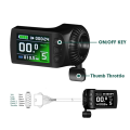 Ebike LCD9R Colour Display with Right Thumb Throttle 36V 48V for KT Controller Conversion Kit. 