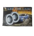 Car Fog Lamp  Angel Eye LED DRL Projector Cob Light 89mm (3.5 inches Front, 2.5 inches Back) - Set of 2. 