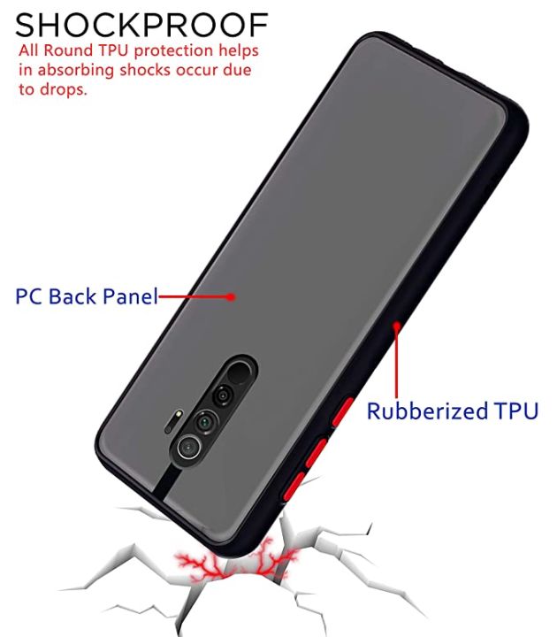 Redmi%209/9%20Prime/Poco%20M2%20Smoke%20Cover%20Protective%20Shockproof%20Matte%20Hard%20Back%20Case%20Cover%20-%2055%20Store%20-%20Image%204