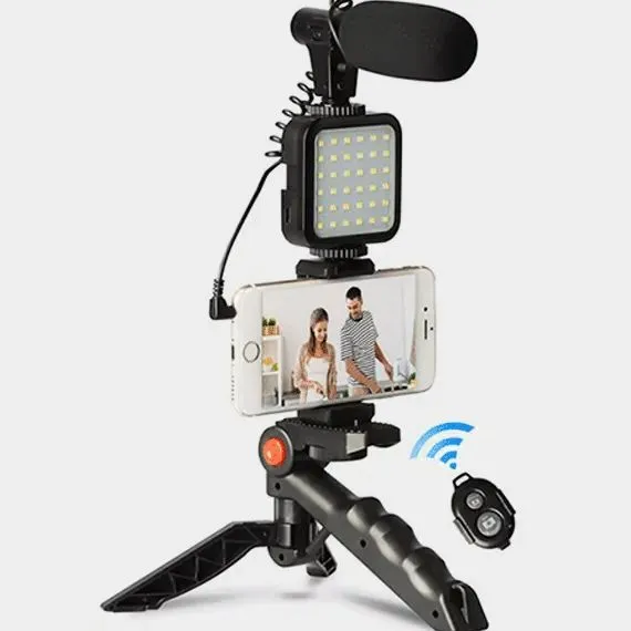 Norma And RGB Video Making Kit / Vlogger Kits Microphone LED Fill Light ...