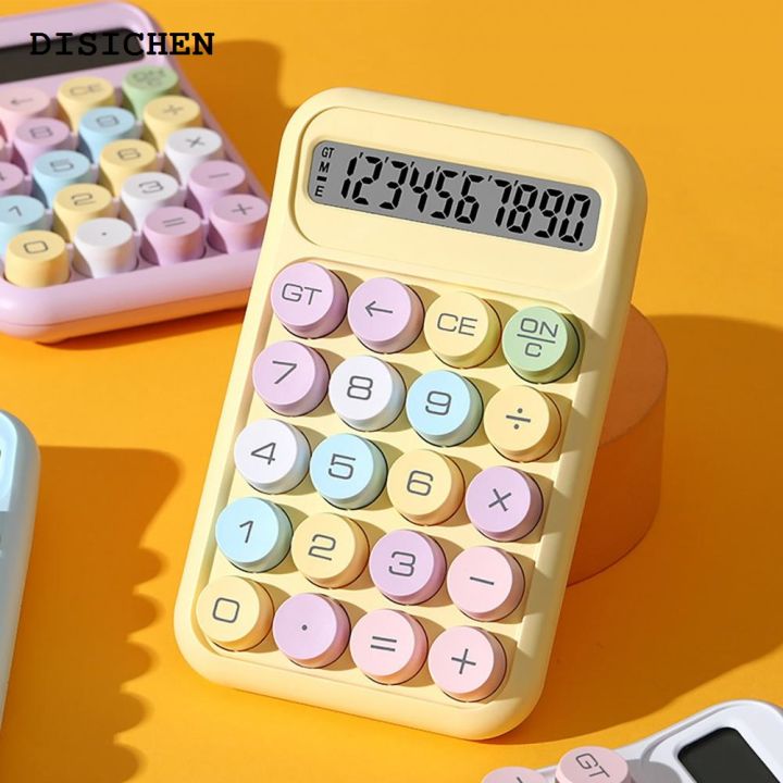DISICHEN Fashion Mechanical Calculator Retro Typewriter Style Button ...