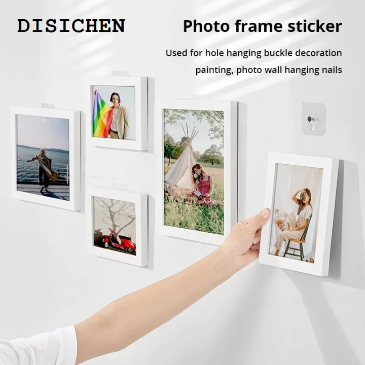 DISICHEN%202025%2010/20PCS%20Strong%20Adhesive%20Hooks%20Clear%20Picture%20Frame%20Poster%20No%20Drilling%20Wall%20Hooks%20Cabinet%20Kitchen%20Bathroom%20Accessories%20Screw%20Hook%20-%20Image%203