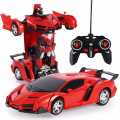 2 in 1 Remote Control Car Deformation Robot Driving Sports Vehicle Model 1:18 Remote Control Car Toys. 