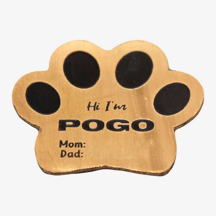 Dog Pam Design Dog Tag With Custom Print