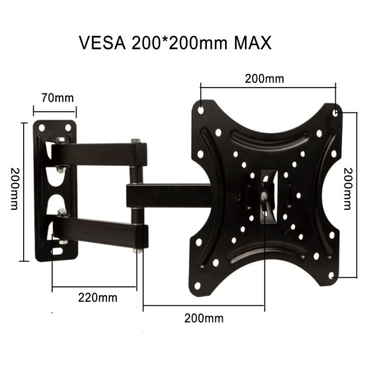 Tv Wall Mount Bracket for Flat and Curved Tv's 14-42 Inch Tv's