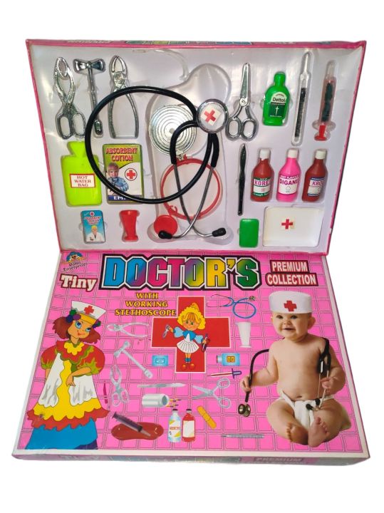 Doctor Set Play Set For Kids With Working Stethoscope Medical Kit Toys