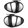NAMUNY 2 Pcs 3 in 1 360 Degree Rotation Three Sided Blind Spot Mirror Reversing Blind Spot Convex Mirror, Right & Left. 