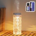 Combo of Diamond Crystal Table Lamp Humidifier & 10ML Lavender  Fragrance Water Soluble Essential Oil. 