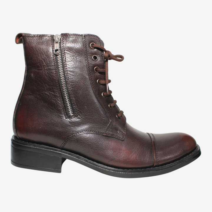 Brown Long Leather Boot For Men