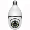 Light Bulb Camera, Light Socket Security Camera Two Way Audio Capability For Home. 