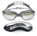 Swimming Goggles with Attached Earplugs Anti-fog No Leaking Comfortable Electroplated Swim Goggles with Box for Adult Women Men Youth. 