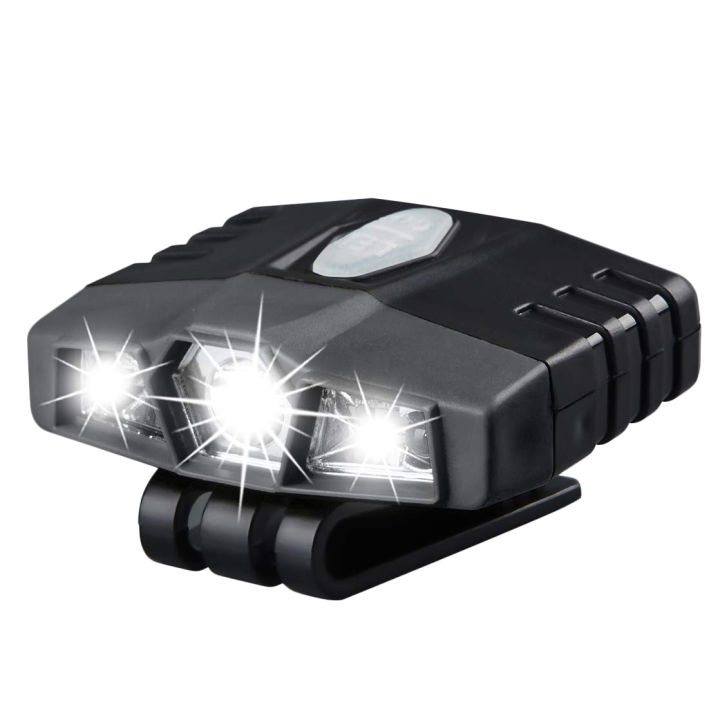 【DIV MALL】Ultra Bright Hands-Free Led Clip Hat Light - Rechargeable 150 Lightweight Spotlight Waterproof Cap Light Flashlight head Light For Fishing Camping Cycling