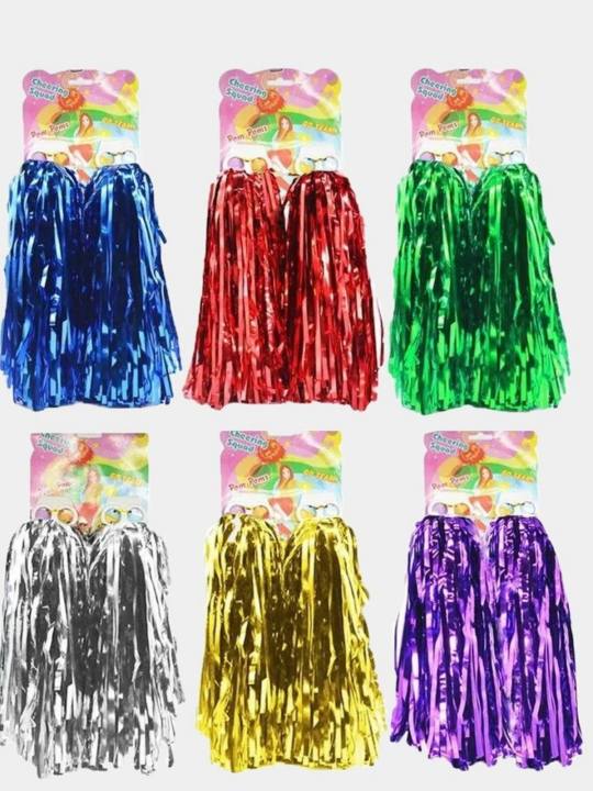 Pompons De Cheerleading 6 Pièces - Accessoires Danse Et Sport 7 Couleurs, Pom-poms Party