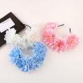 Mori Girl Handmade Women Flowers Headband Braided Wreath Artificial Flower Peony Flower Crown Elegant Design Wedding Hair Accessories Party. 