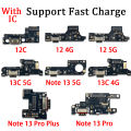 For Xiaomi Redmi 12C 13C 12 4G 5G Note 13 Pro Plus USB Charger Dock Connector Board Charging Port Microphone Flex Fast charging. 