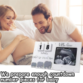1 PCS Baby First Scan Photo Frames Pregnancy Announcement Gifts Picture Pregnant White Wood Baby Sonogram Picture Frame Countdown Weeks. 