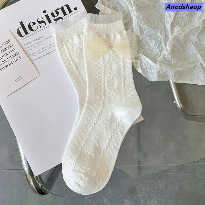 NEW%20Anedshaop%20New%20style%20Lolita%20Lace%20White%20Socks%20Women%20JK%20Bow%20Frilly%20Socks%20Female%20Sweet%20Long%20Cotton%20Socks%20Girls%20Ankle%20Dress%20Calcetine%20Medias%20-%20Image%207