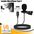 USB Type-C Lavalier Microphone for Android, Omnidirectional Lapel Kit for Audio Video Recording, Clip-on Wired Mic for YouTube Interview. 