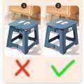 Lightweight Folding Step Stool Multi Purpose Handheld Thickened Footstool Non-Slip Plastic Small Benches Kitchen. 