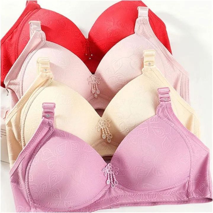 Women%20Push%20Up%20Bra%20Big%20Cup%20for%20Big%20Breasted%20Fat%20Full%20Coverage%20Thin%20Wire%20Free%20Back%20Closure%20Plaid%20Soft%20Bra%20-%20Image%202