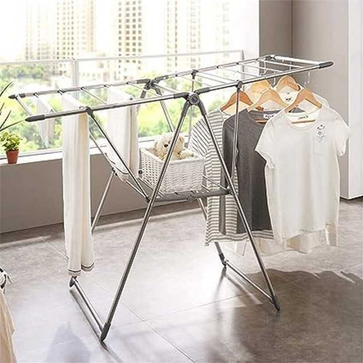 Stainless Steel Clothes Drying Rack, Foldable Y-Drying Rack for Easy Storage, Metal, Rust-Proof for Indoor and Outdoor Use, Solid and Stable