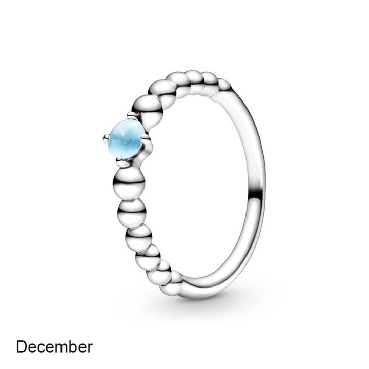 2023%20New%20925%20Silver%2012%20Months%20Colorful%20Birthstone%20Beaded%20With%20Crystal%20Pandor%20Rings%20For%20Women%20Birthday%20Gift%20Fine%20Jewelry%20-%20Image%202
