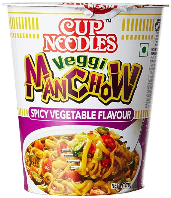 Nissin Veggie Manchow Cup Noodles 70 gm